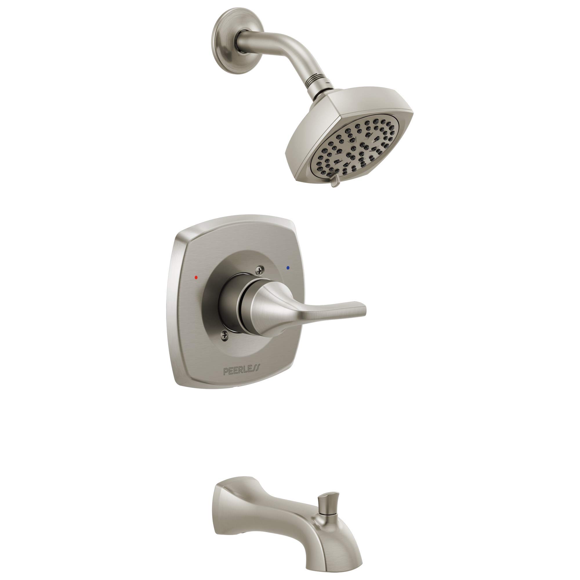 Peerless PTT14435-BN Brushed Nickel Parkwood Tub and Shower Trim Kit - Durable Bathroom Faucet Set for Modern Home Renovation, Perfect for Bathroom Remodeling and Shower Upgrades