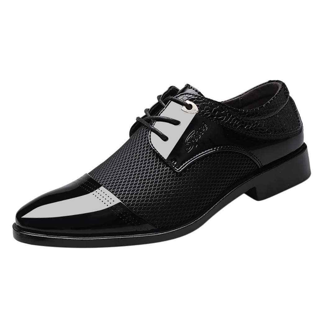 Premium Men's Leather Loafers Dress Shoes - Size 6 (40 EU) Black Business Casual Oxfords for Wedding & Office - Comfortable Slip-On Men's Designer Shoes for Formal & Professional Occasions