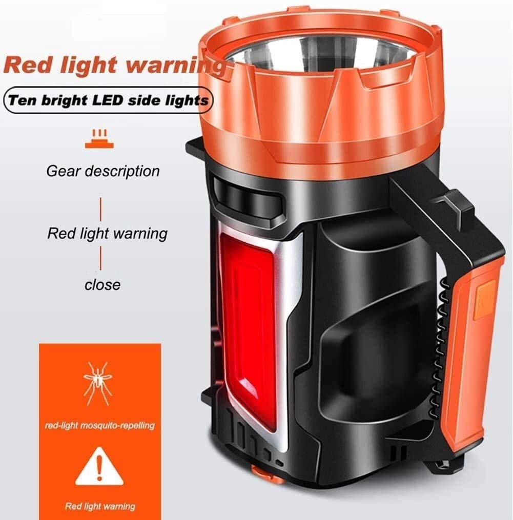 Super Bright LED Flashlight - USB Rechargeable Handheld Spotlight for Outdoor Activities (Camping, Hiking, Fishing, Mining) | Waterproof & Portable Torch for Emergency & Night Use