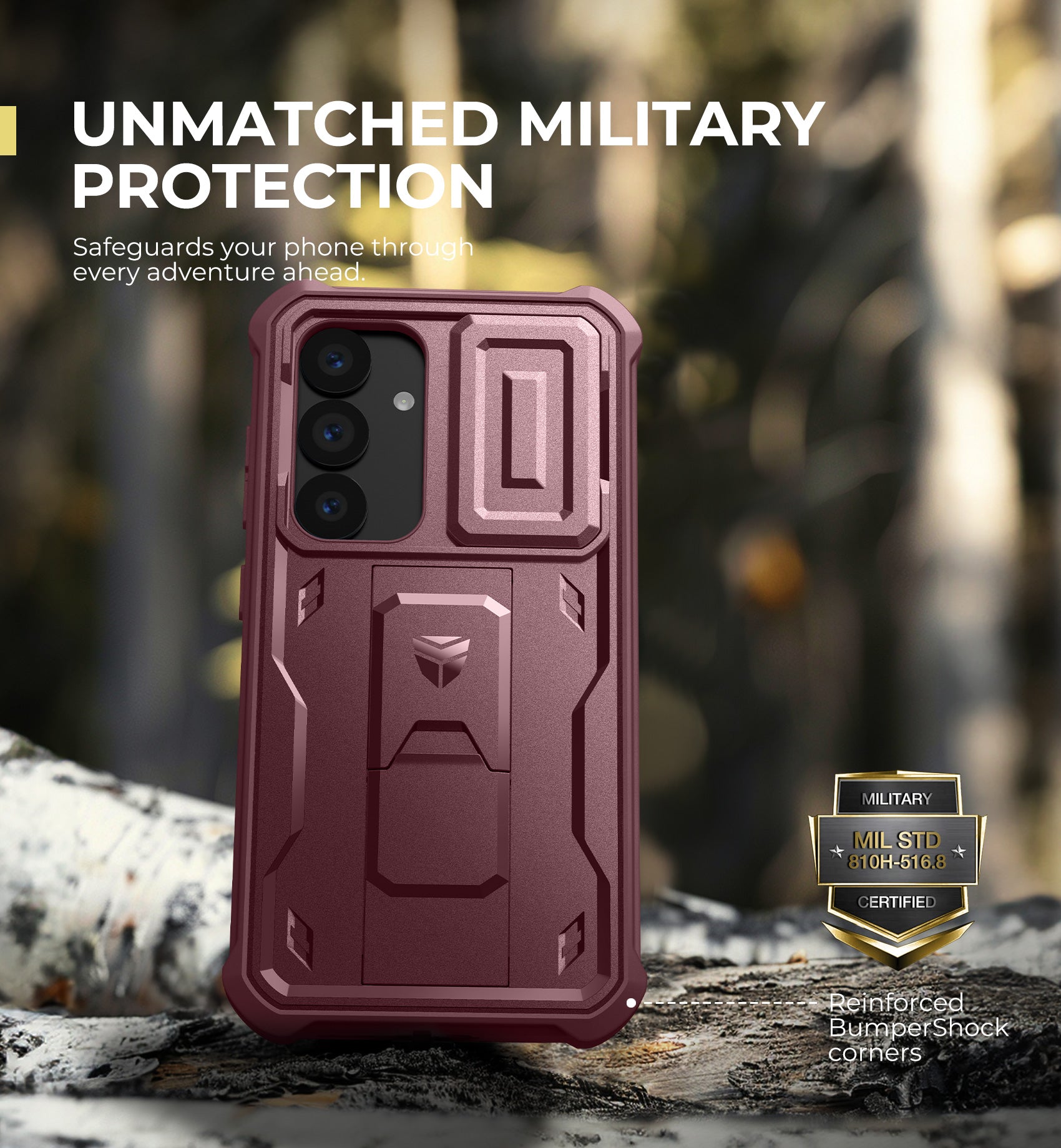 **Dexnor Heavy Duty Shockproof Rugged Case for Samsung Galaxy S25 – Full Body Protection with Built-in Screen Protector, Slide Camera Cover & Kickstand – Perfect for Outdoor, Work & Travel**