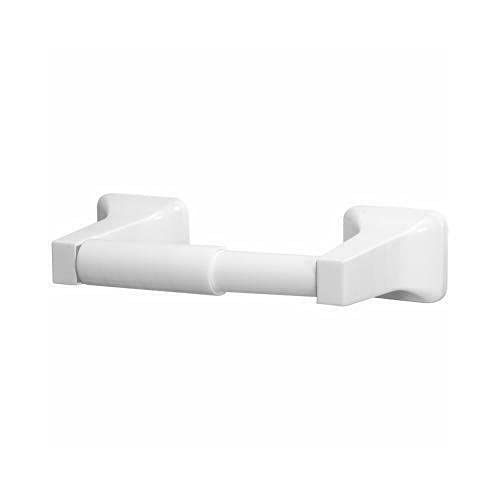 White Toilet Paper Holder Stand - Bathroom Decor & Storage Organizer for Toilet Rolls - Perfect for Home, Apartment, RV & Vanity Organization