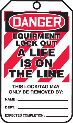 Danger Do Not Operate Lockout Tags - OSHA Compliant Safety Tags (Pack of 25) | 5.75