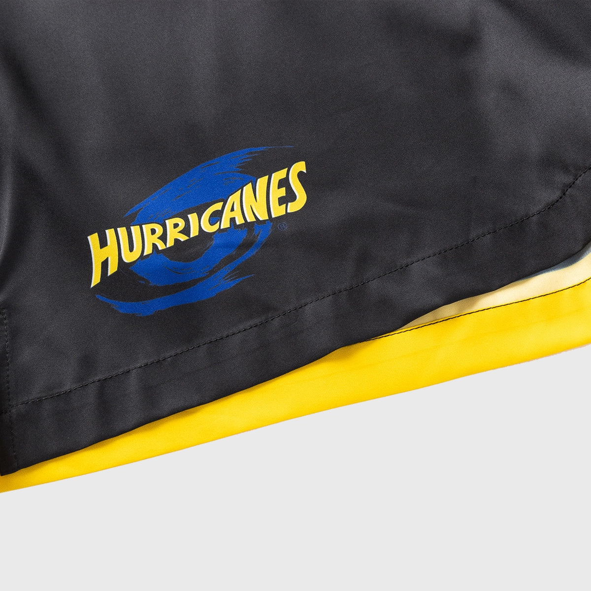 2025 Classic Hurricanes Super Rugby Performance Gym Shorts - Black | High-Quality Breathable Athletic Shorts for Rugby, Training & Workouts