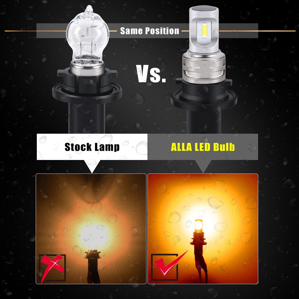 12174NA 12181NA PWY24W LED Amber Turn Signal Bulbs - High Visibility Replacement for Cars, Trucks, Motorcycles - Perfect for Night Driving and Enhanced Safety