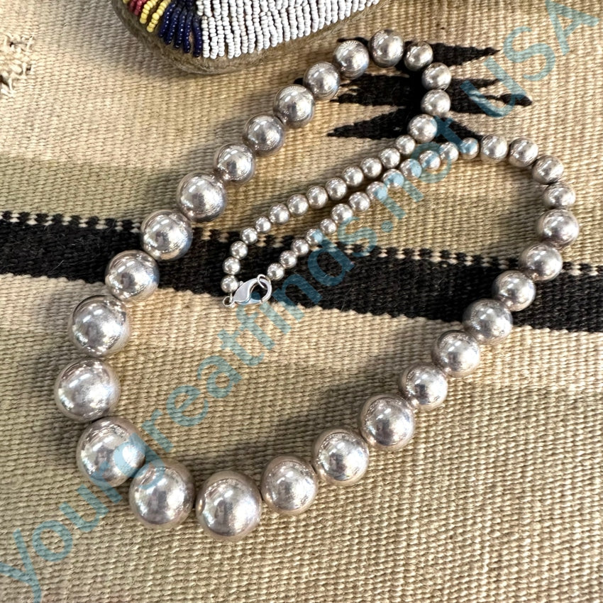 Vintage Graduated Sterling Silver Pearls Necklace for Women - Elegant Layered Pearl Jewelry Gift for Brides, Parties & Special Occasions