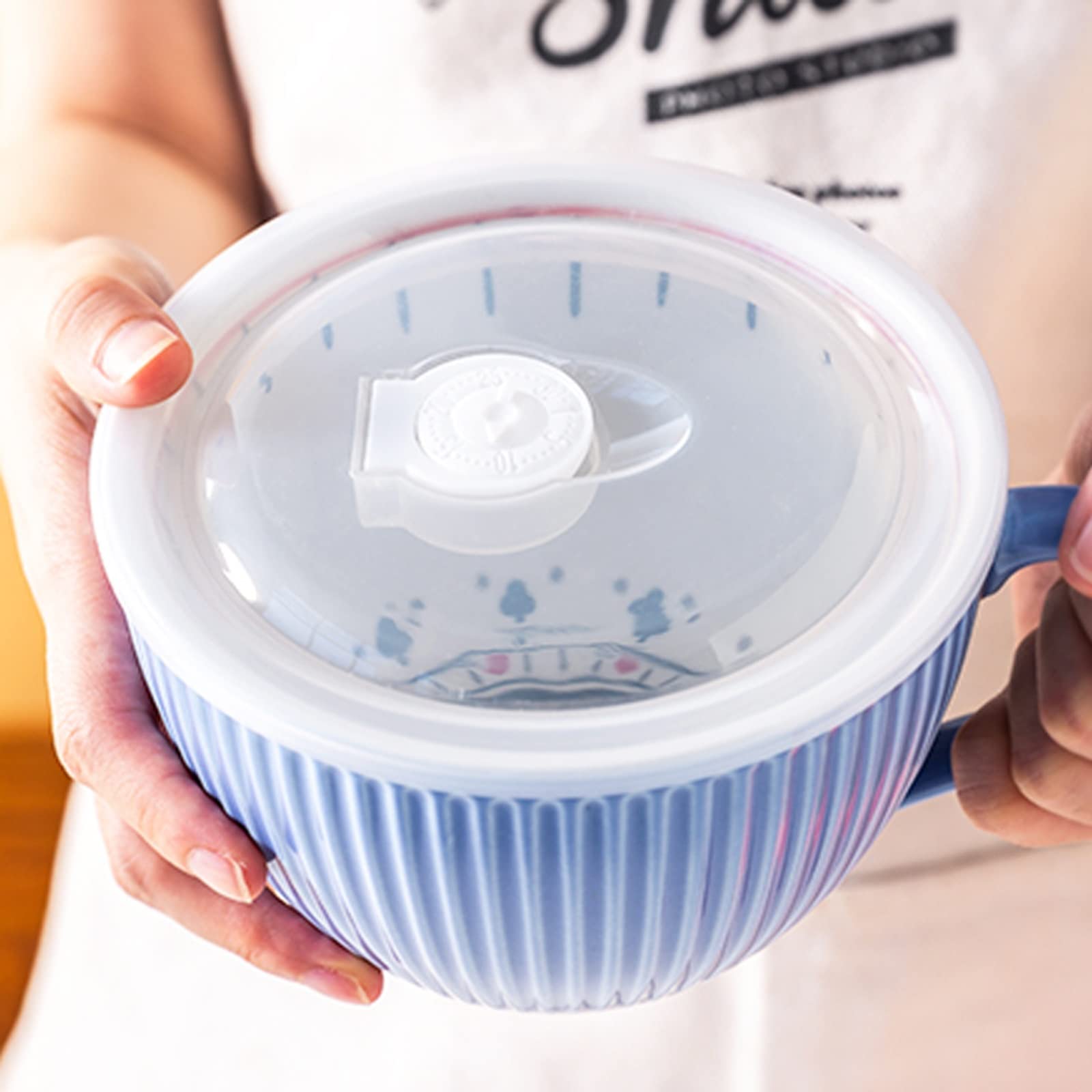 Premium Stackable Porcelain Salad & Soup Bowls Set of 8 - Microwave Safe Large Capacity Ceramic Serving Bowls for Ramen, Cereal, Pasta - Perfect for Family Dinners, Meal Prep & Entertaining