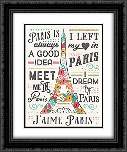Jess Aiken 15x17 Black Ornate Framed Double Matted Museum Art Print - Travel Blossoms I Light - Perfect for Living Room, Bedroom & Office Wall Decor