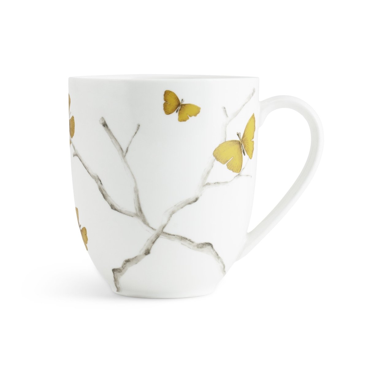 Butterfly Ginkgo Gold Dinnerware Set - Elegant Porcelain Plates, Bowls & Cups for Fine Dining, Wedding, and Special Occasions