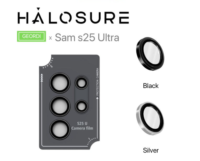 Halosure Geordi Anti-Reflection Rear Camera Lens Protector for Samsung Galaxy S25 - Perfect for Outdoor Photography & Night Shots