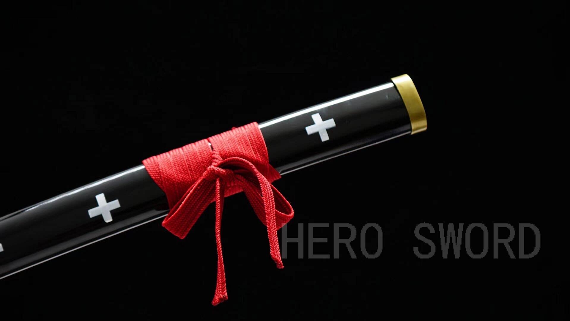 HERO SWORD Handmade One Piece Roronoa Zoro Katana - Japanese Anime Cosplay Samurai Sword with Purple Blade | Perfect Gift for Men & Women | Ideal for Cosplay, Collecting, and Home Decoration