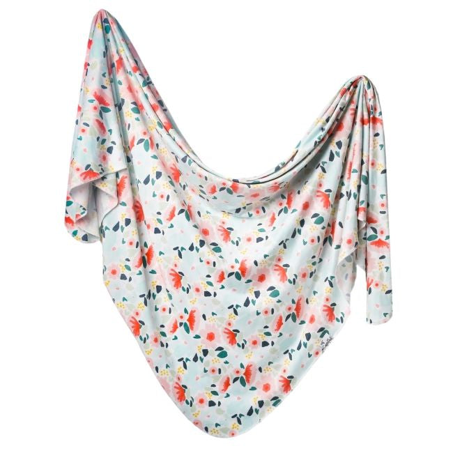 Copper Pearl Swaddle Blanket - Soft & Breathable Baby Wrap for Newborns - Leilani Print - Perfect for Swaddling, Nursing & Stroller Use
