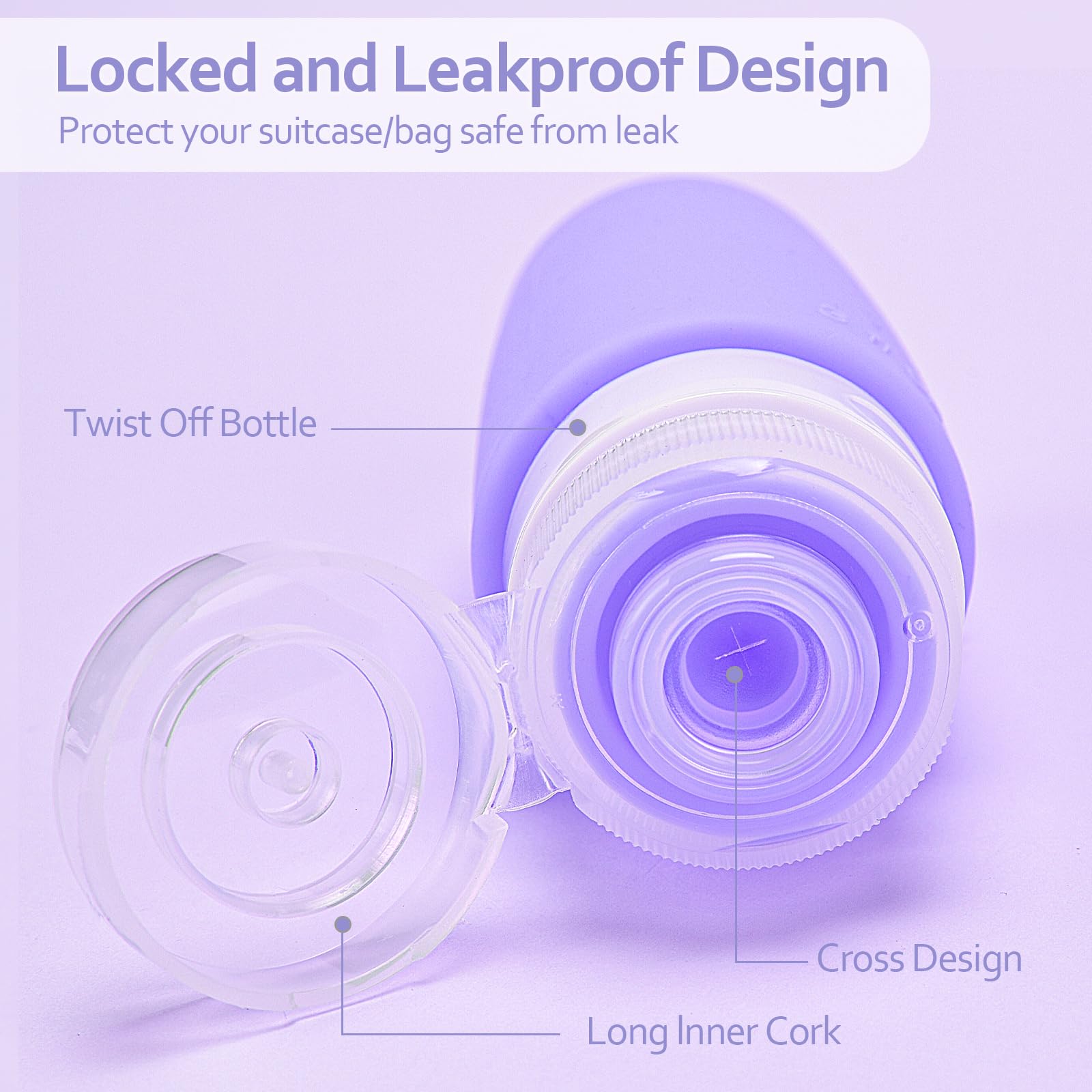 3oz Travel Bottles for Toiletries - TSA Approved Leak-Proof Silicone Squeeze Containers | Gym, Business & Personal Essentials | BPA-Free | Perfect for Air Travel, Camping & Daily Use