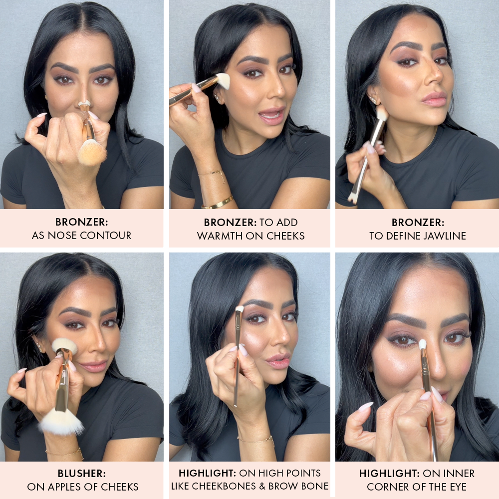 Best Cream Face Palette for Makeup - High Pigment Blendable Cream Blush, Contour & Highlighter Kit - Perfect for Daily Use & Professional Makeup Artists