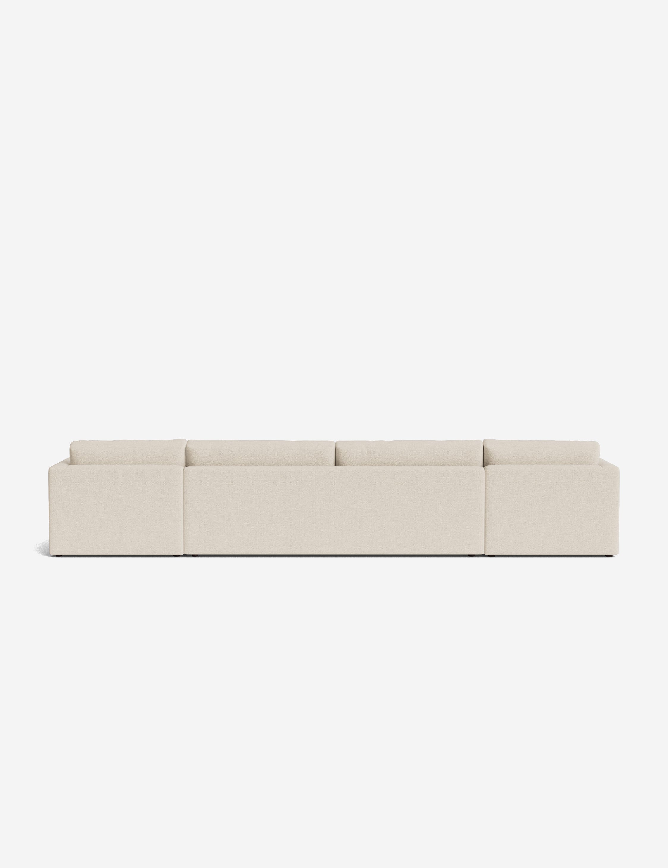 Durham U-Shaped Sectional Sofa - Modern L-Shaped Couch for Living Room, Family Room & Home Theater | Comfortable Fabric Sofa Set with Reversible Chaise
