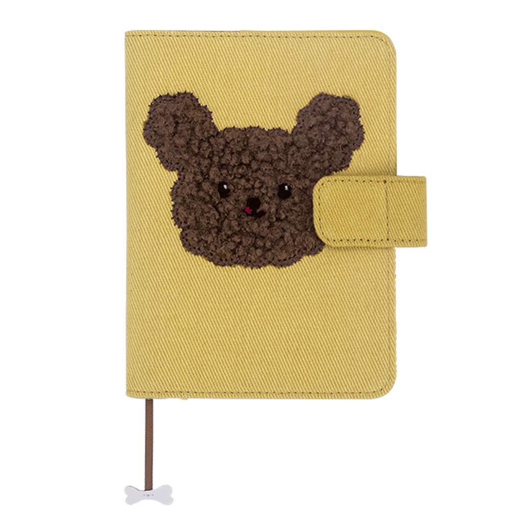 Refillable Fabric Notebook Journal A6 - Travel Diary, Sketchbook & Writing Notepad for Women, Girls & Dog Lovers - Perfect for Journaling, Note-Taking & Creative Writing (Color: A+C) | Ideal for Travel, School, Office & Gift Giving