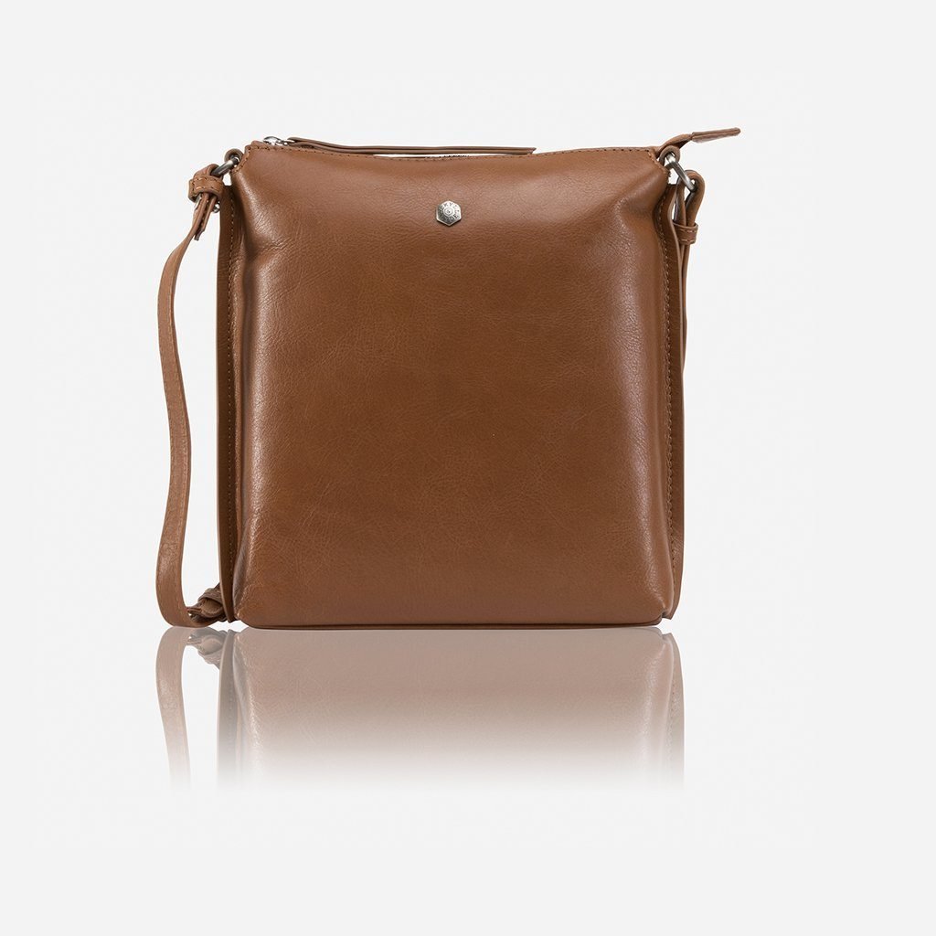 Jekyll & Hide Osaka Women's Crossbody Bag - Stylish & Functional Tan Leather Purse for Everyday Use, Travel & Shopping