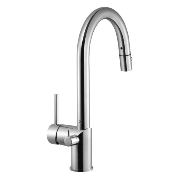 Hamat SHPD 2000 PW Dual Function Pull Down Kitchen Faucet with Shut Off Valve - Pewter Finish for Hot Water Dispenser - Perfect for Modern Home Kitchen & Bar Sinks
