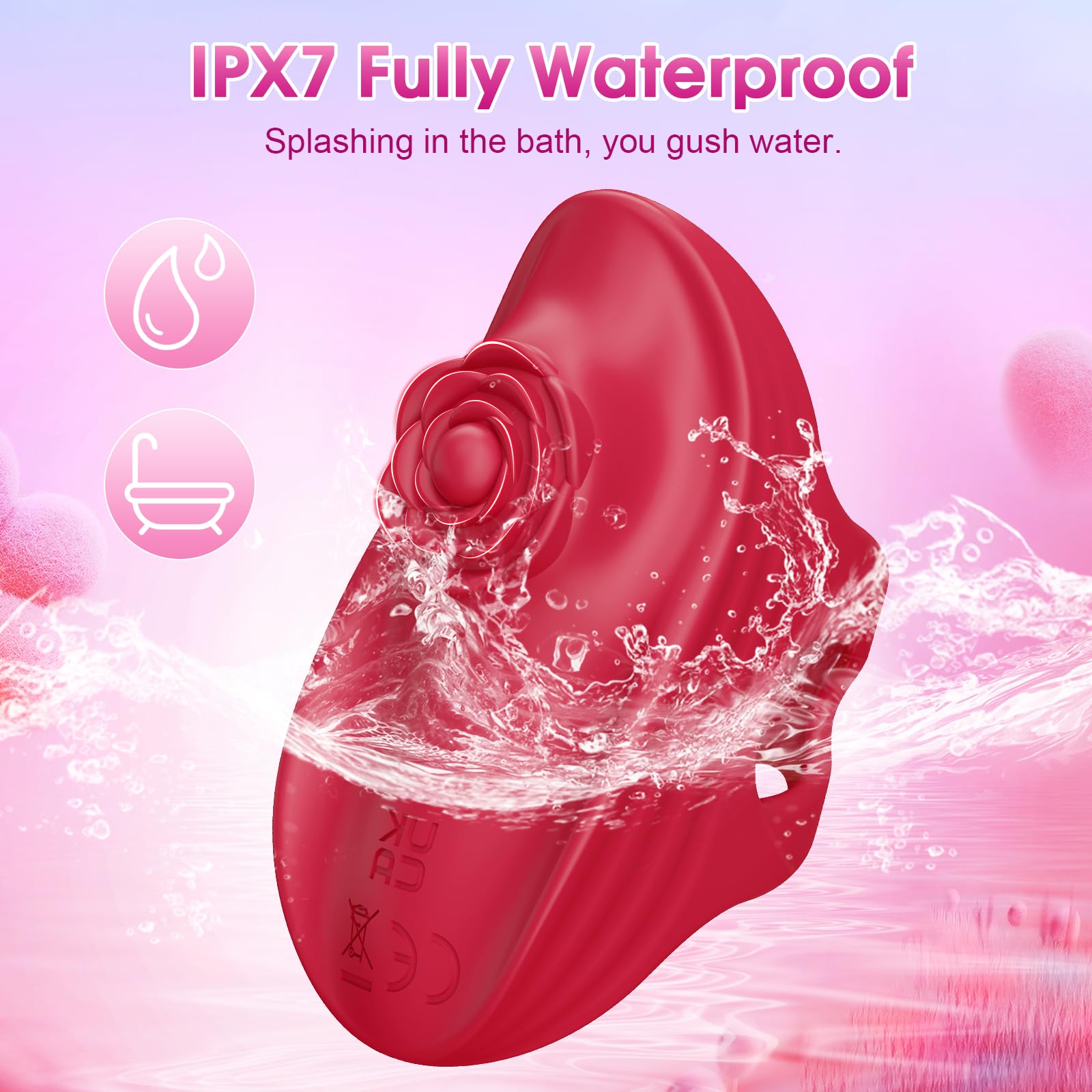 Clitoral Vibrator for Women - 9-Speed Finger Vibrator & Nipple Stimulator, Rose Sex Toy for Couples, Small Mini G-Spot Vibrator - Perfect for Solo Play & Couples Intimacy