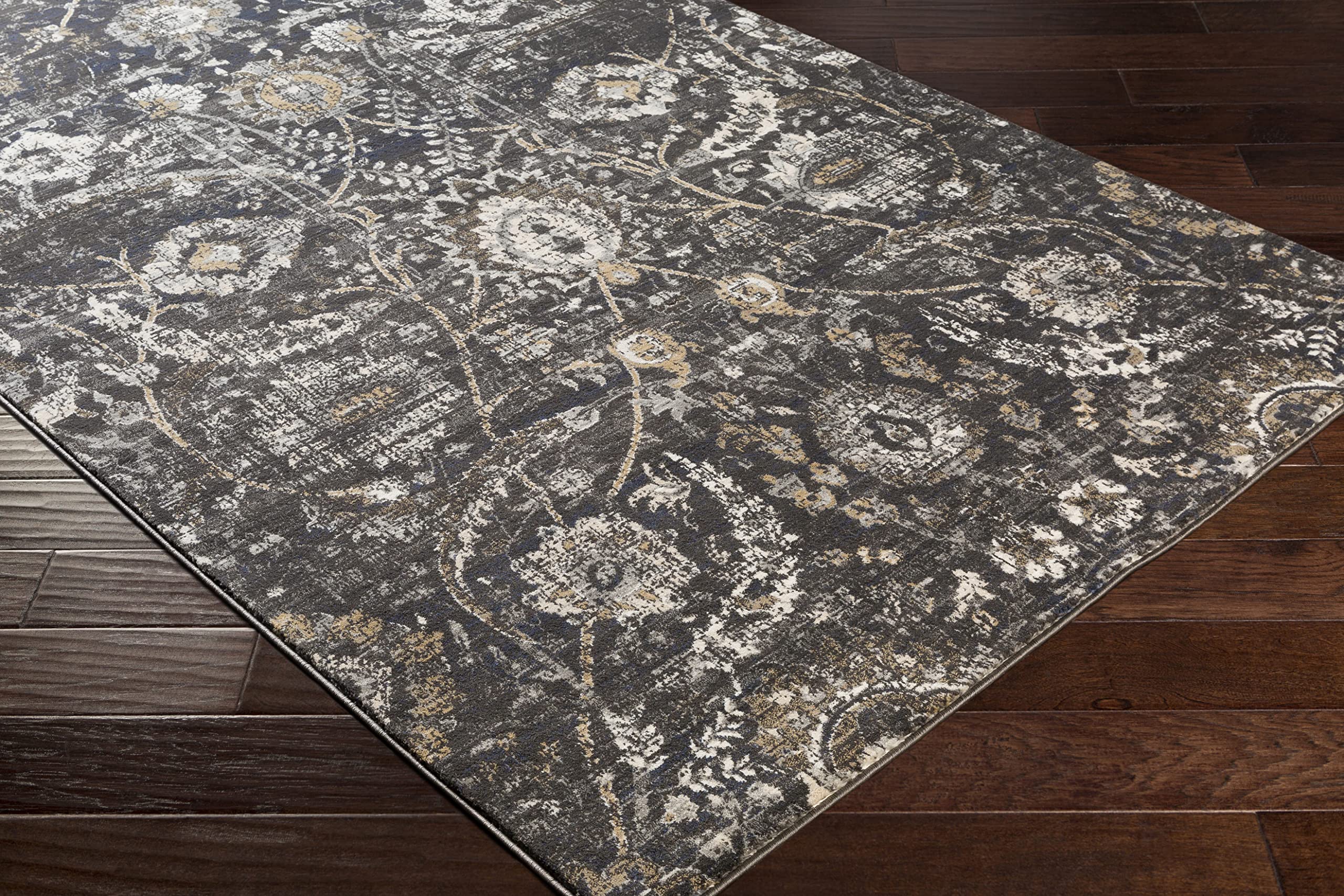Mark&Day Avellino Traditional 9x12 Area Rug - Black & Beige Handmade Carpet for Living Room, Bedroom, Kitchen - Soft Non-Slip Floor Mat (9' x 12'4