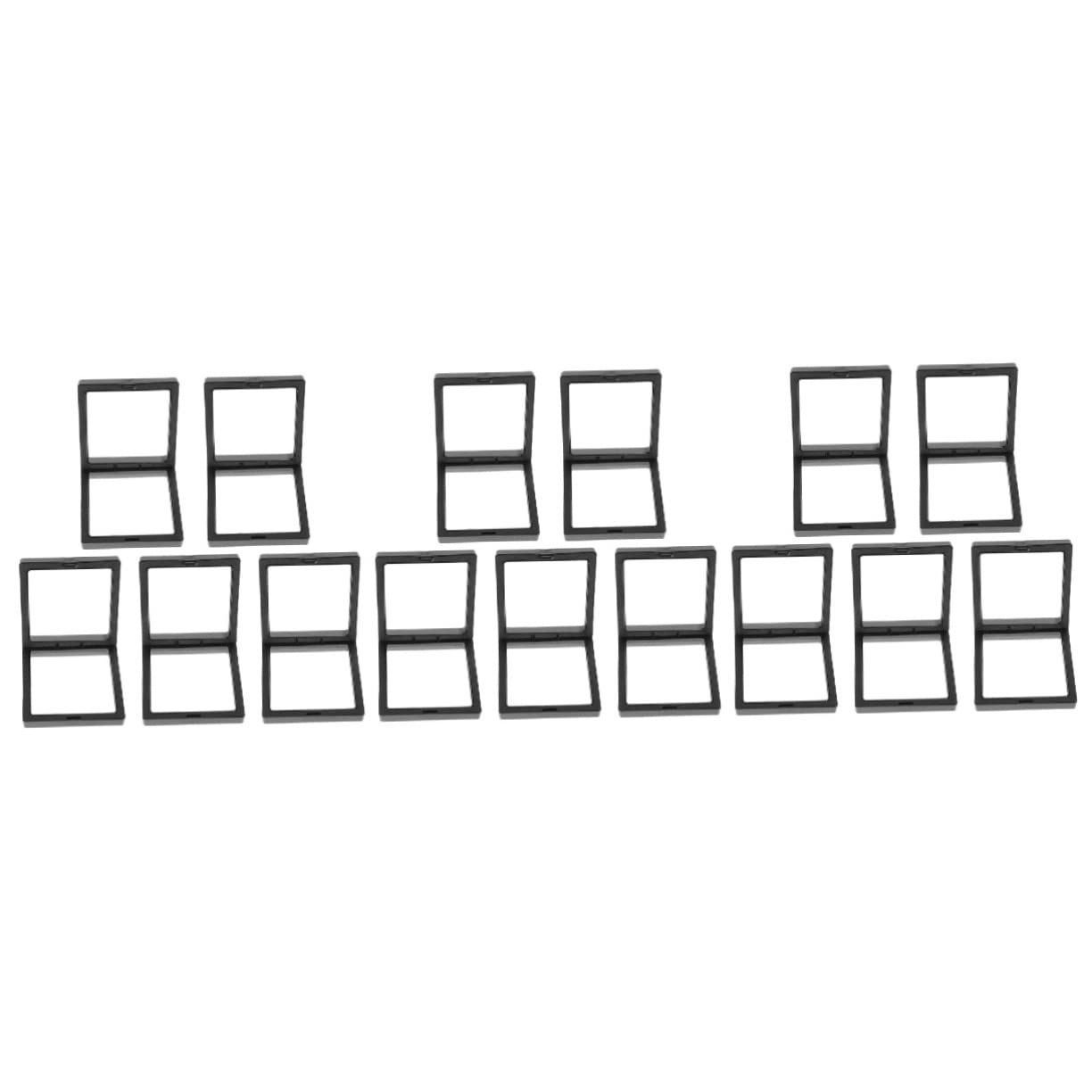15-Piece Black Minkissy Nail Display Stand - Jewelry Organizer Box for Rings, Bracelets & False Nails - Multi-Use Storage Case for Manicure Tools, Plant Containers & Floating Displays (Perfect for Salon, Home Decor & Retail Store Organization)