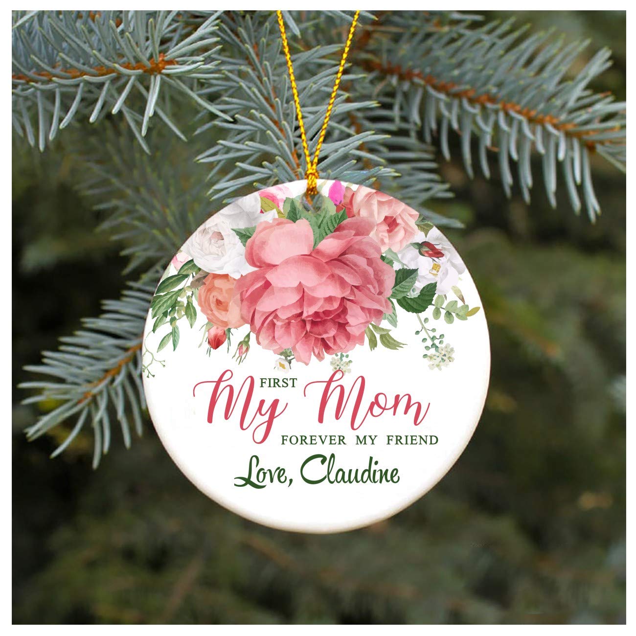 First My Mom Forever My Friend Christmas Ornament - Heartwarming Gift for Mom from Daughter - 3