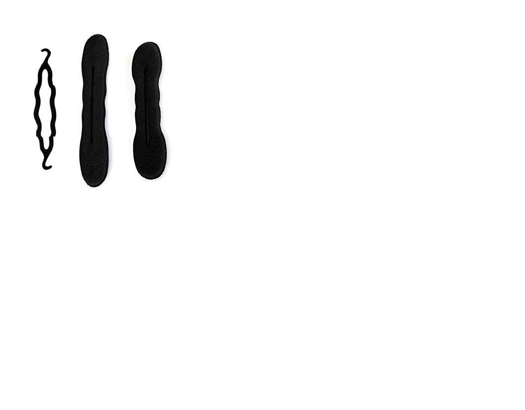 Jyoti Garg Hair Accessories Set - French Tool, Magic Puff & Bun Maker for Women (Black) | Perfect for Updos, Ponytails & Styling at Home or Salon