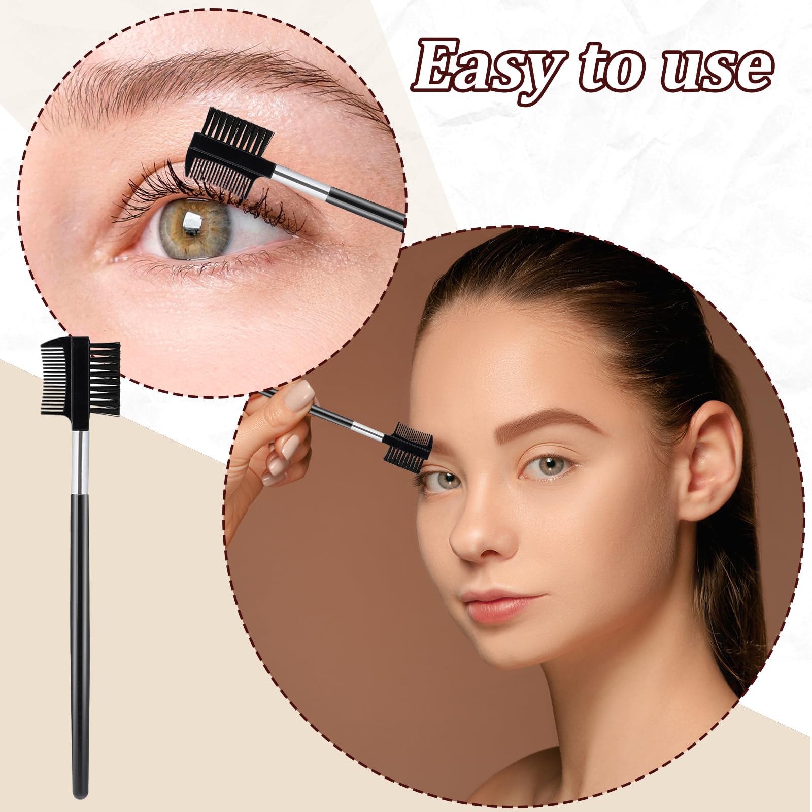 10Pcs Eyebrow & Eyelash Brush Set - Makeup Tool for Extensions & Styling - Perfect for Salon & Home Use
