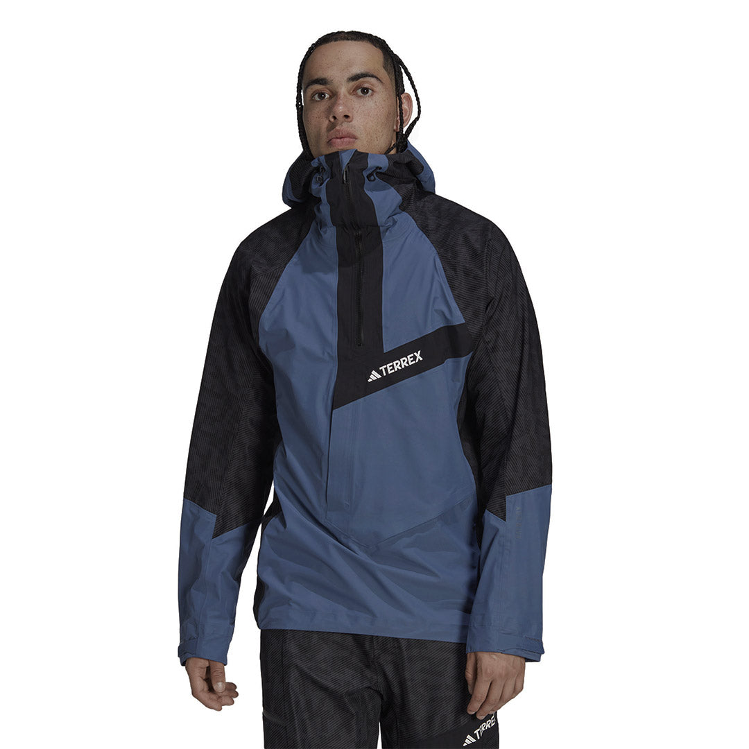 adidas Men's Terrex Techrock Primeknit RAIN.RDY Waterproof Hiking Jacket (HU1829) - Lightweight Outdoor Raincoat for Trekking & Mountain Climbing