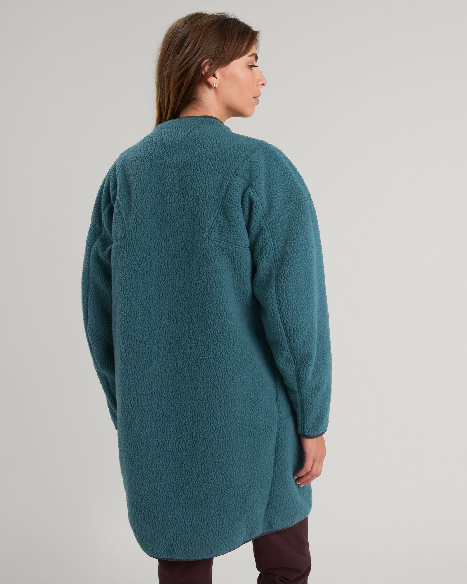 Co Z High Pile Women's Longline Hoodie - Deep Lagoon Color | Soft Fleece Pullover for Winter Warmth & Casual Outfits | Perfect for Lounging, Running Errands & Outdoor Activities