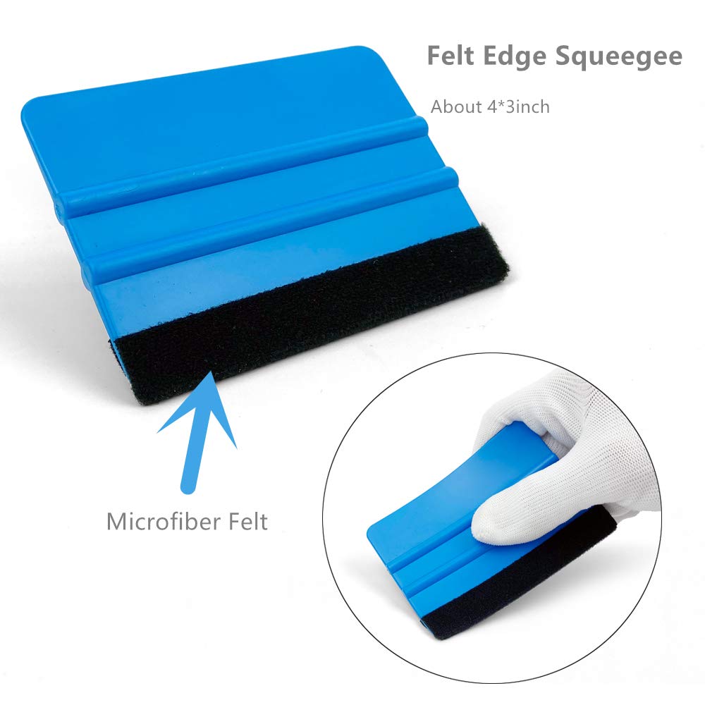 Premium Vinyl Wrap Installation Tool Kit - Window Tint Tools with Air Release Pen, Retractable Utility Knife, Vinyl Knife & Felt Squeegee - Perfect for Car Wrapping, Window Tinting & Decal Application - DIY Auto & Home Improvement Projects