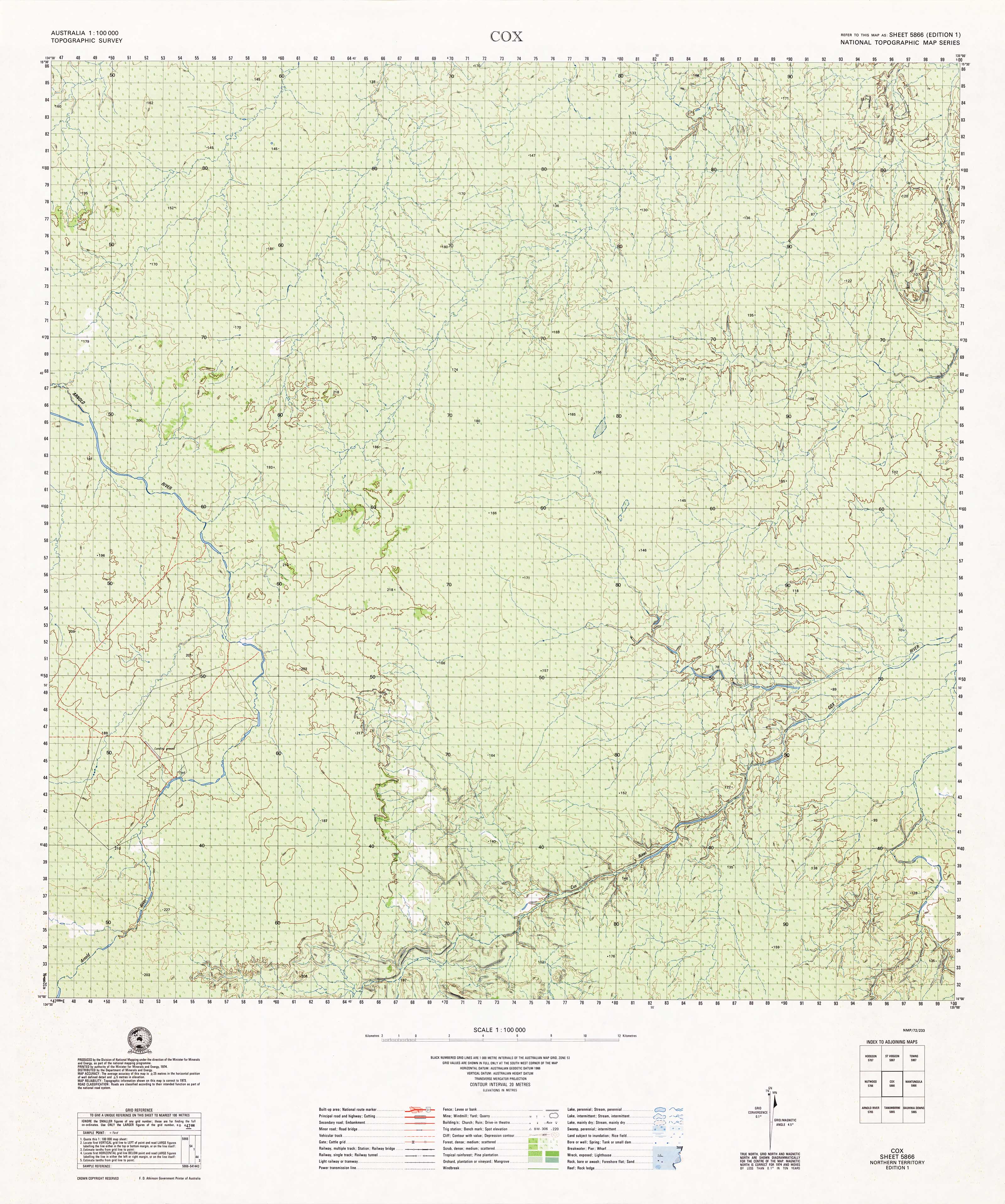 1:100k Topographic Map of Cox 5866 - Detailed Hiking, Camping & Outdoor Adventure Navigation - Perfect for Backpacking, Trail Planning & Geographic Exploration