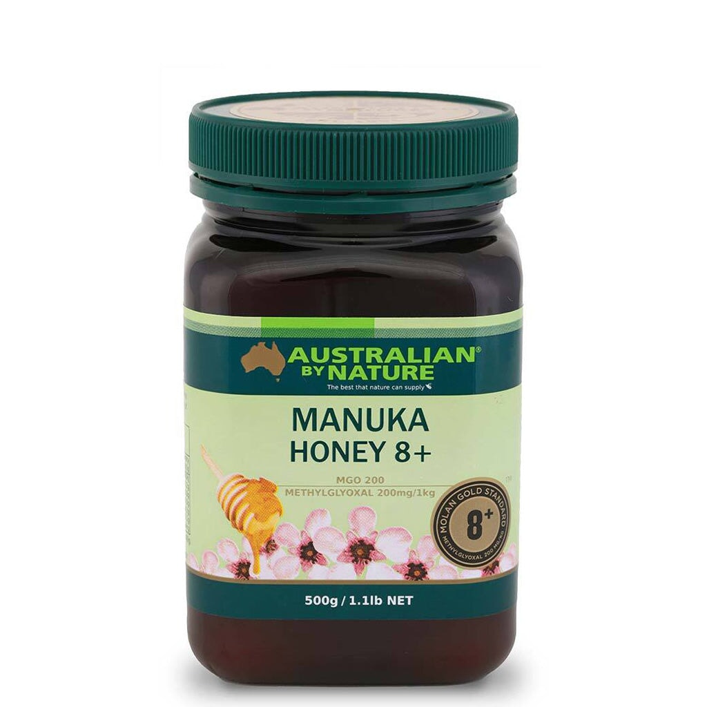 Premium Australian By Nature Manuka Honey 8+ (MGO 200) - 500g Raw Organic Honey for Immunity Boost, Sore Throat Relief & Daily Wellness
