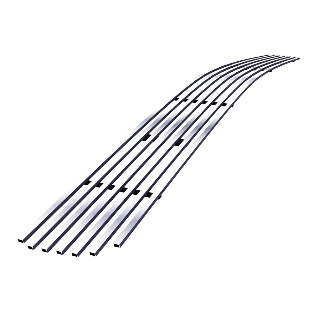 APS Chrome Billet Front Grille Insert for Chevy Silverado 1500 (2007-2013) - Compatible with Tow Hook & Lower Bumper Cover | Truck Accessory Upgrade for Off-Road & Street Style