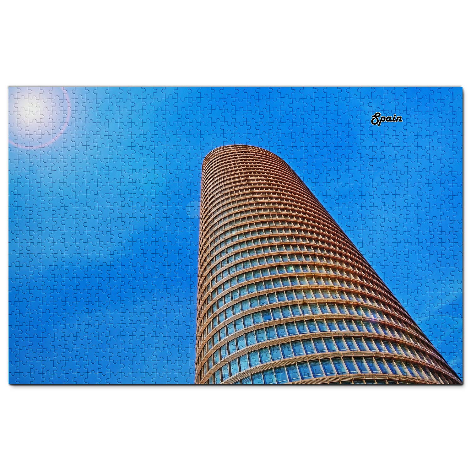 1000-Piece Spain Seville Torre Cajasol Wooden Jigsaw Puzzle - Travel Souvenir & Home Decor for Adults, Perfect Gift for Puzzle Lovers & Spain Travel Enthusiasts