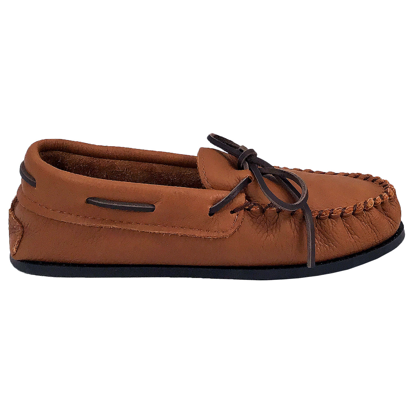 Women's Comfortable Rubber Sole Elk Hide Leather Moccasins - Soft & Durable Slip-On Shoes for Indoor/Outdoor Wear, Walking & Casual Style