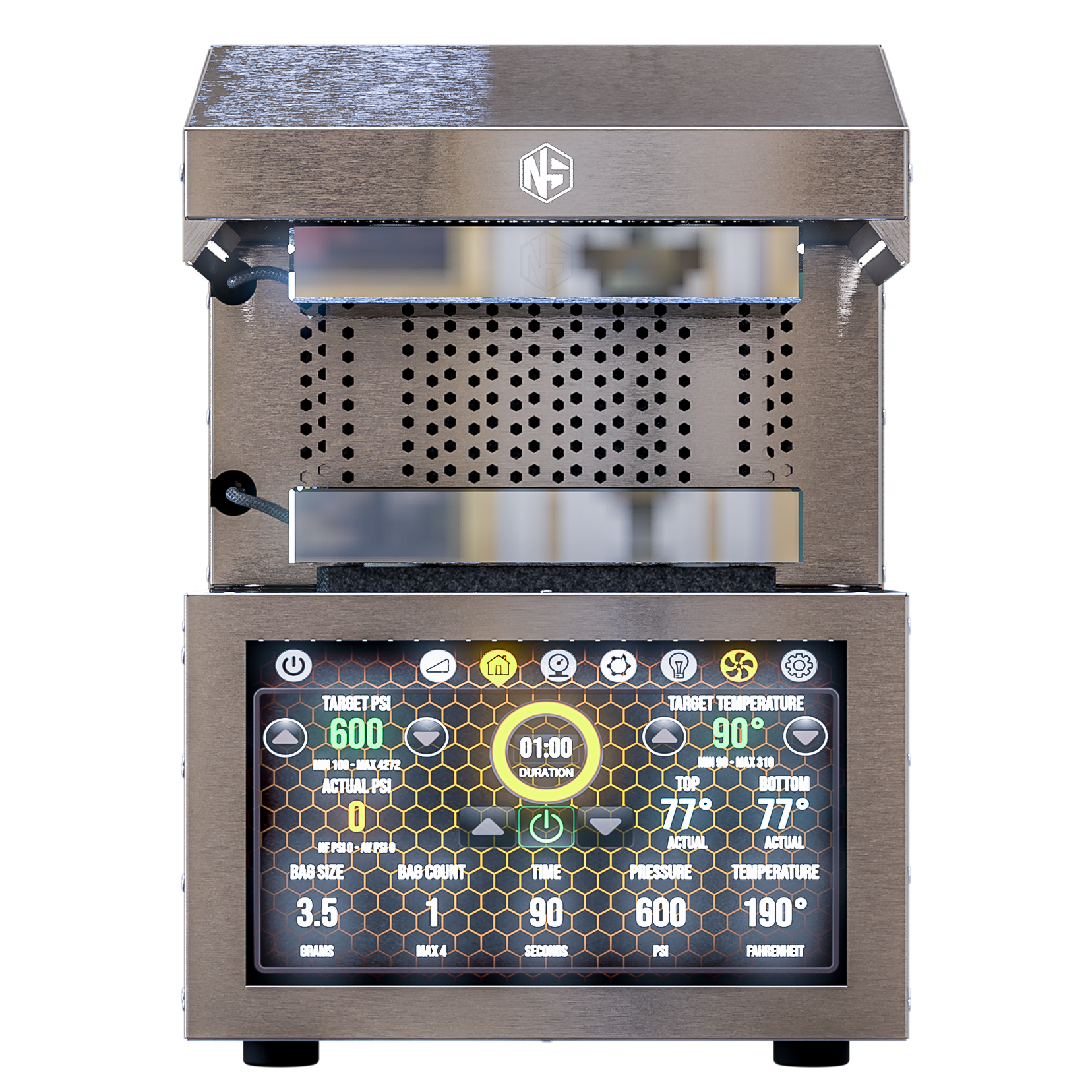 NugSmasher IQ Pro 20 Ton Electric Rosin Press Kit - Perfect for Home Extraction, DIY Concentrates & Essential Oils - Ideal for Cannabis Enthusiasts & Herbalists