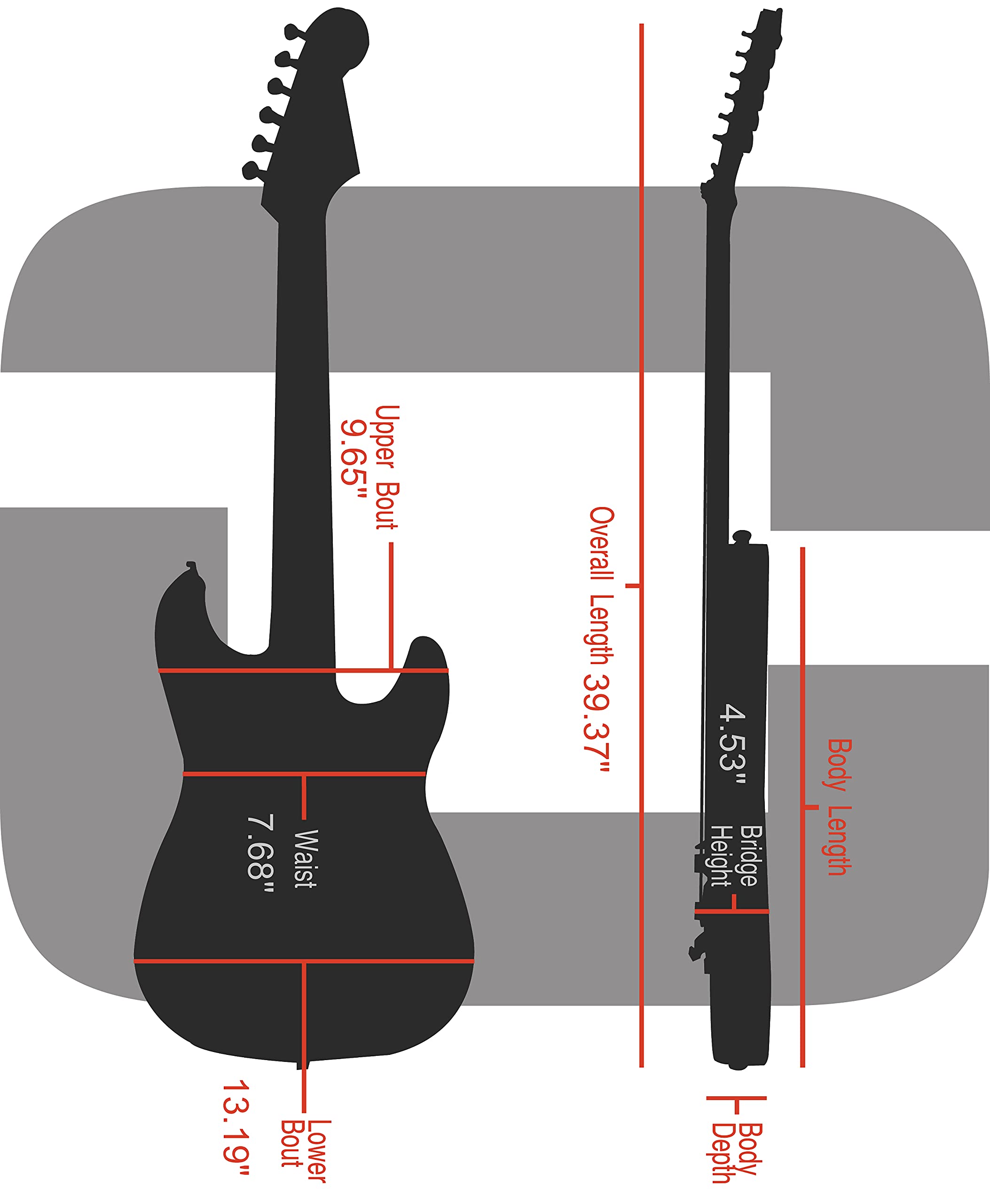 Crossrock Fiberglass Hardshell Guitar Case for Les Paul - Red Backpack Style | Perfect for Travel, Gigging & Secure Storage