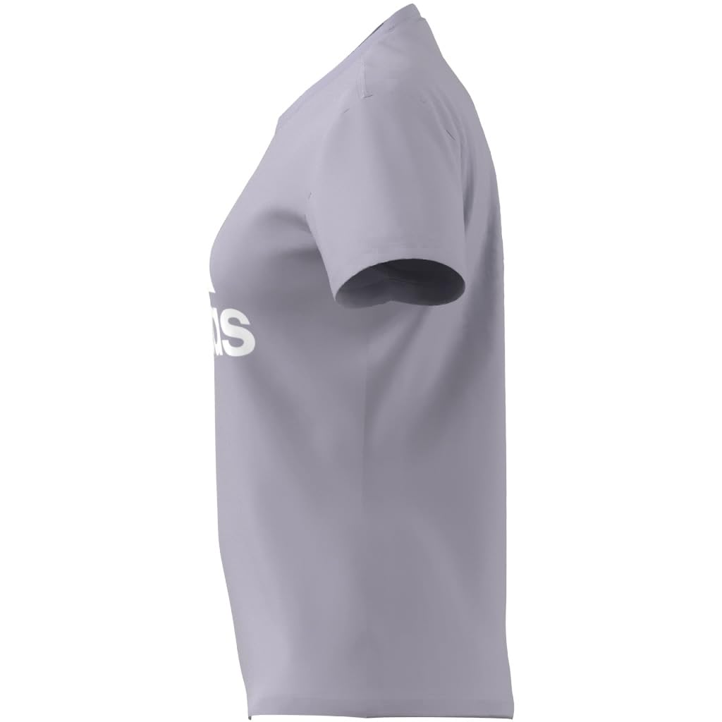adidas Women's Essential Logo Loungewear T-Shirt - Soft Cotton Comfort for Casual Wear, Home Relaxation & Athleisure Outfits