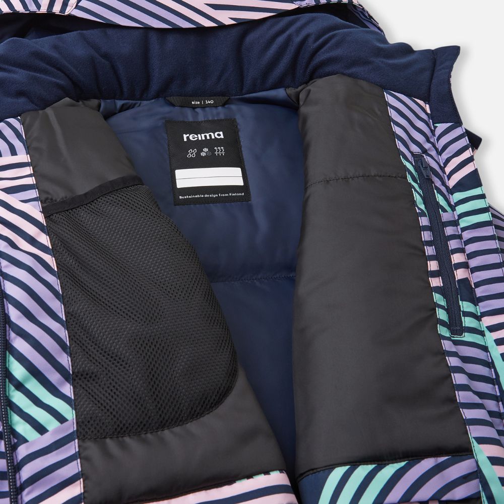 Reima Posio Girls Ski Jacket - Waterproof Winter Coat for Kids in Lilac Amethyst | Perfect for Snowboarding, Skiing & Outdoor Winter Activities