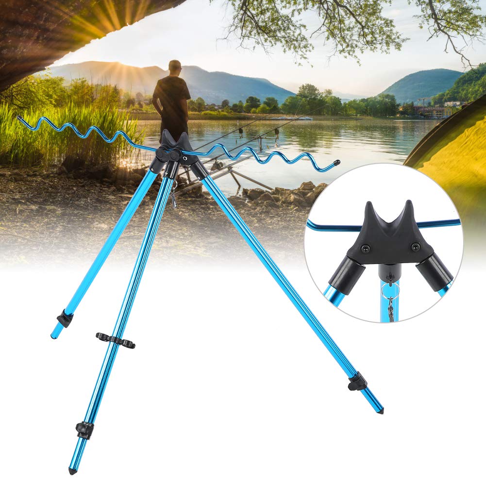 Premium Aluminum Alloy Telescopic Fishing Rod Holder - Portable Folding Tripod Stand for Sea & Freshwater Fishing | Perfect for Beach, Boat & Shoreline Fishing Adventures