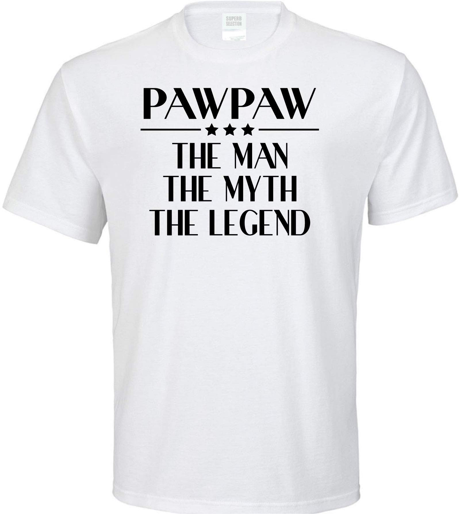 Premium Pawpaw The Man The Myth The Legend Graphic T-Shirt for Men - Comfortable Cotton Tee for Casual Wear, Gifts & Fan Apparel