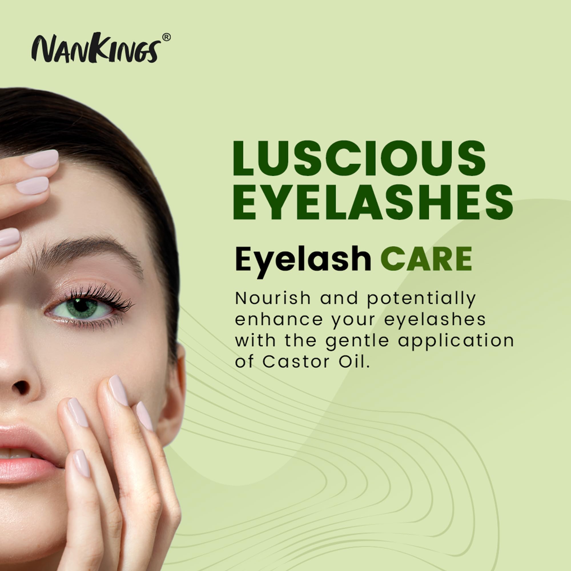 Nankings® Pure Castor Oil 250ml - Hair & Skin Care for Eyelashes & Eyebrows - Natural Growth Booster