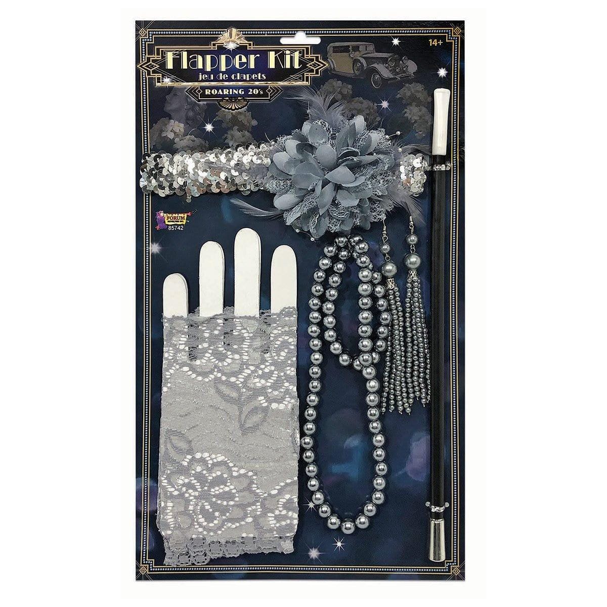 1920s Flapper Costume Accessories Kit for Women - Headband, Feather Boa, Gloves & More for Gatsby Party, Roaring 20s Theme Events & Vintage Dress Up