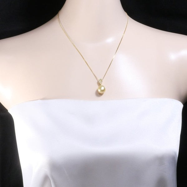 18K Yellow Gold South Sea Pearl Diamond Necklace - Luxury Pearl Jewelry for Women - Perfect for Weddings, Anniversaries & Special Occasions