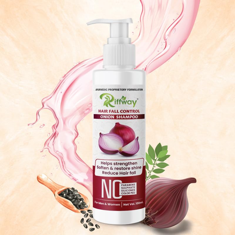 Fasczo Onion Hair Growth Shampoo for Men & Women - Strengthens Hair, Reduces Hair Fall & Adds Shine | Sulfate-Free, Natural Ingredients for Thicker, Healthier Hair | Perfect for Daily Use & Scalp Care