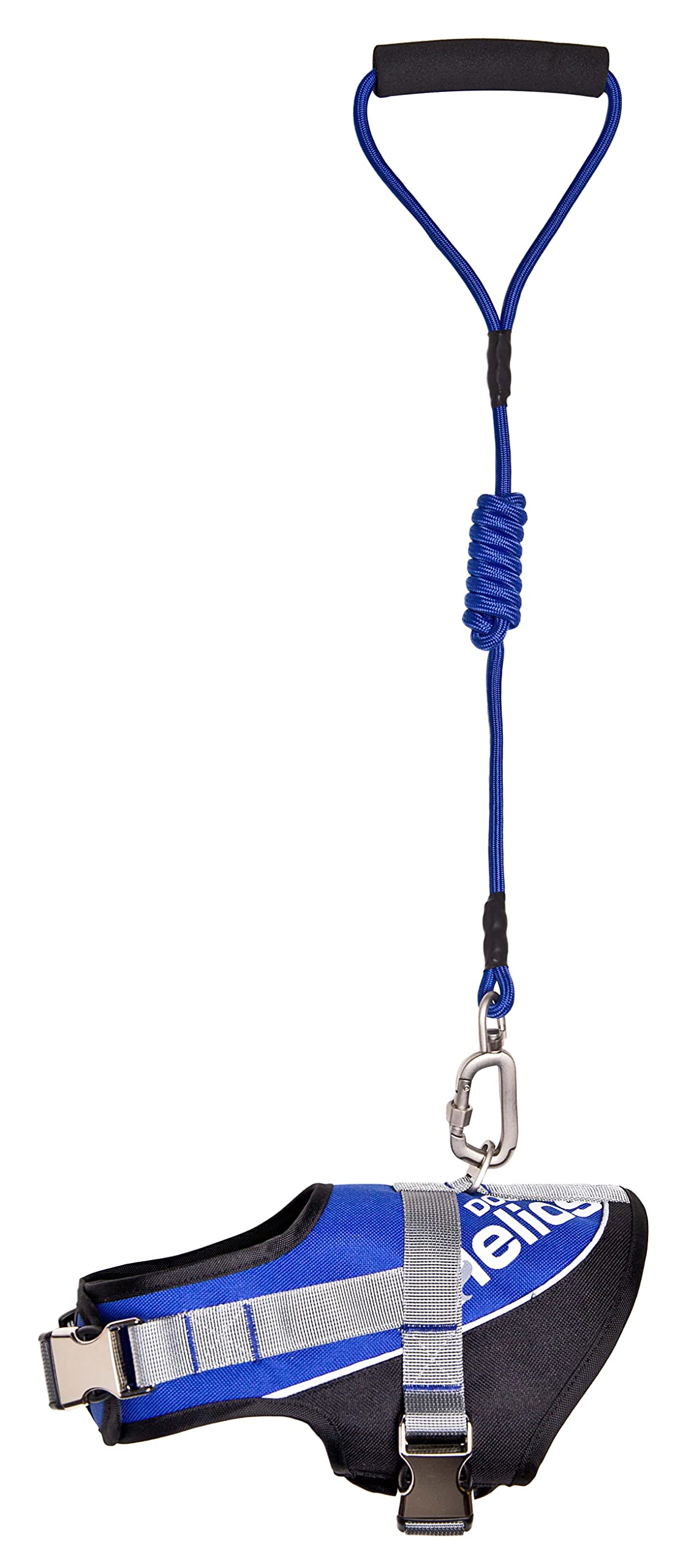 Helios 3M Reflective Adjustable Dog Leash & Harness Combo - Medium Size, Blue - 2-in-1 Walking System for Medium Dogs - Perfect for Night Walks, Jogging & Outdoor Adventures