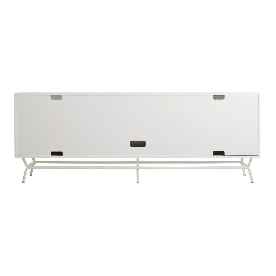 2-Door 2-Drawer Entryway Console Table - Modern Narrow Hallway Sofa Table for Small Spaces, Living Room & Bedroom Storage Furniture