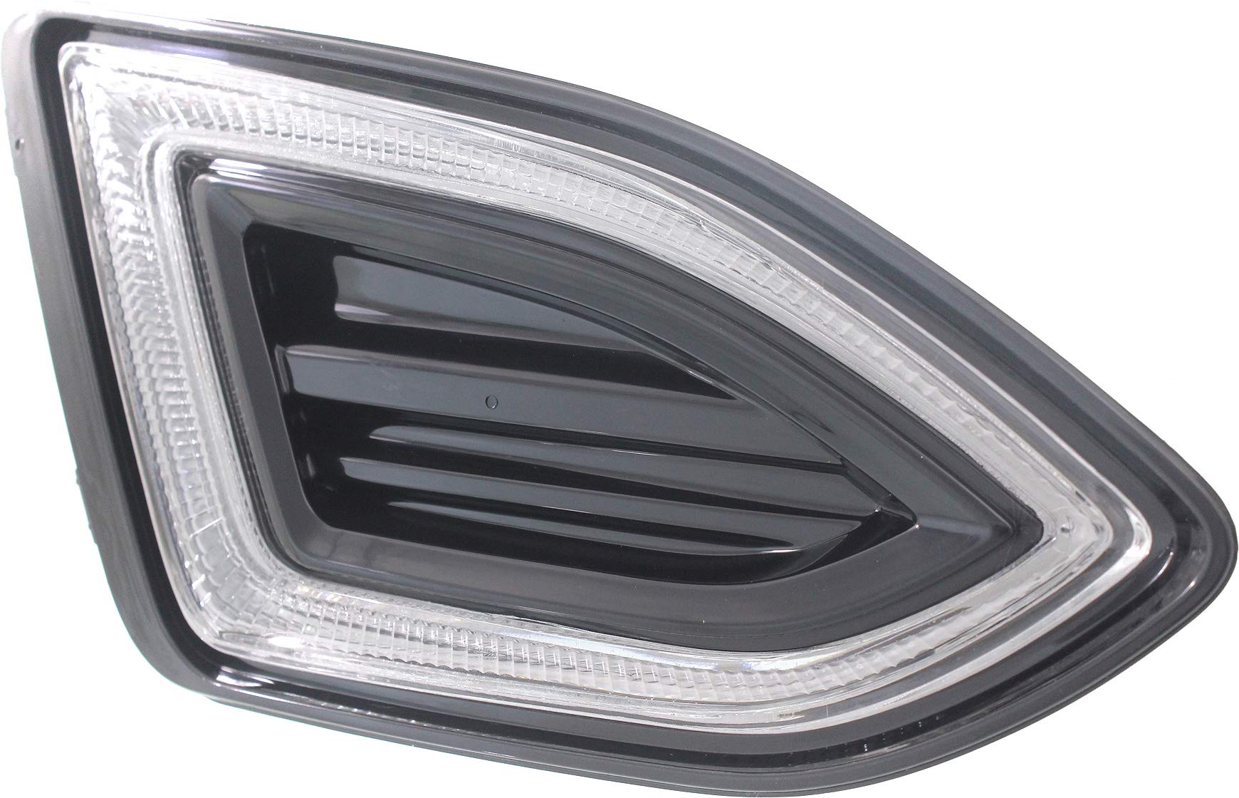 Evan Fischer Passenger Side Fog Light LED Replacement for 2015-2018 Ford Edge - Clear Lens with Bulb Included - Perfect for Night Driving and Foggy Conditions