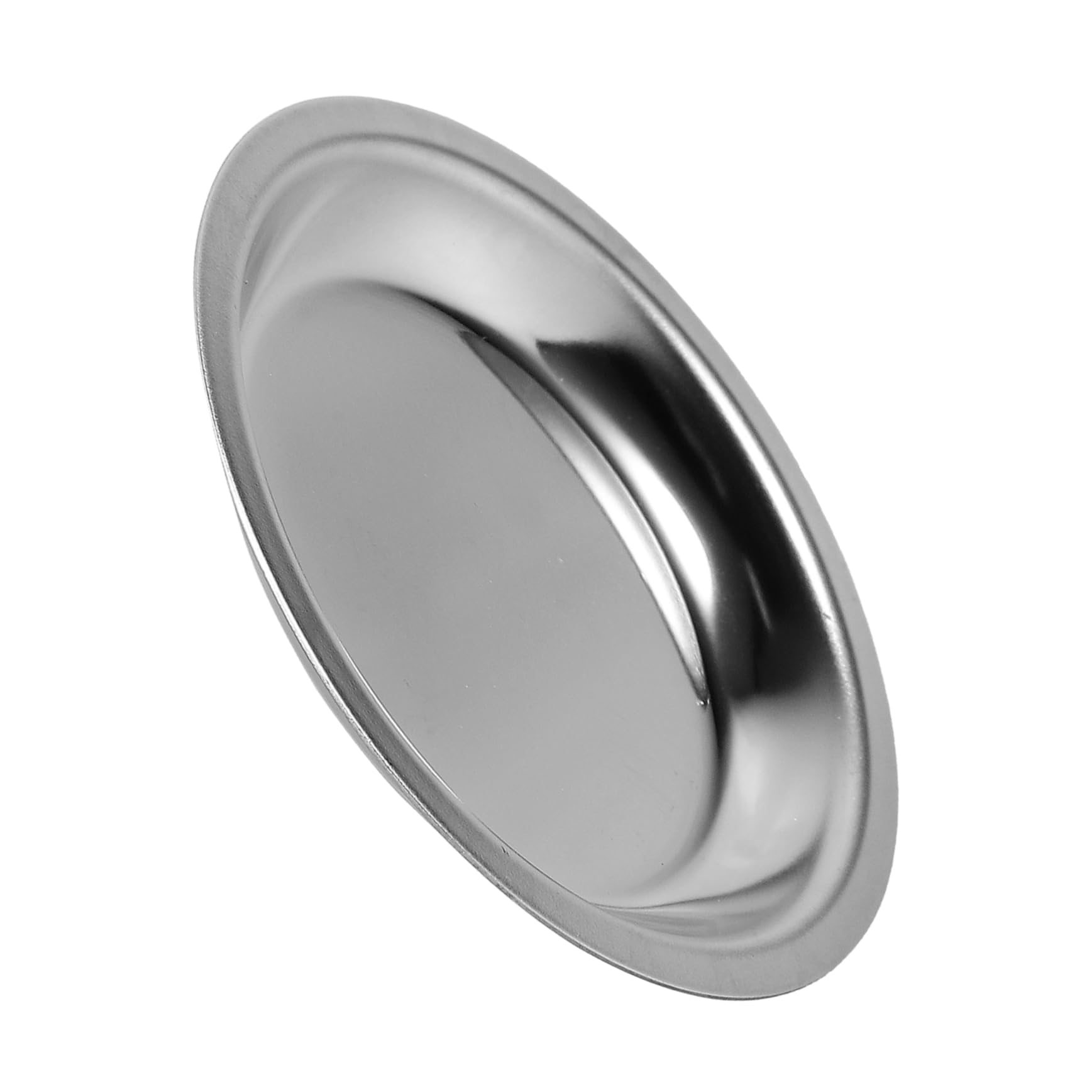 KICHOUSE Stainless Steel Tea Bag Holder & Coaster Set - Round Metal Tea Tray for Tea Bags & Coffee Accessories - Perfect for Afternoon Tea, Office Break, or Coffee Shop Use