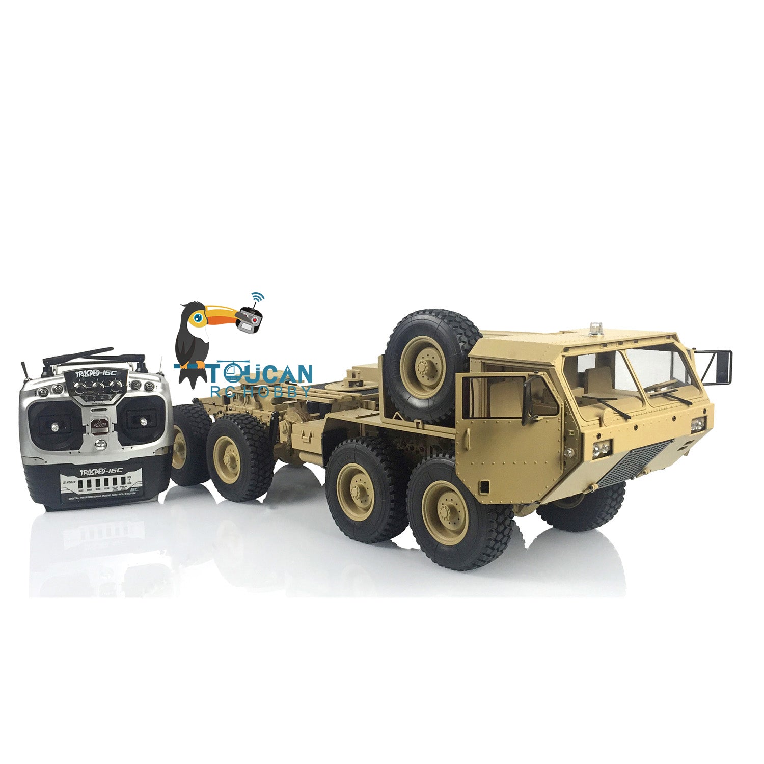 1/12 Scale 8x8 P802 Painted RC Military Truck - Remote Control Toy Car with ESC Motor for Hobbyists & Collectors | Perfect for Off-Road Adventures, Military Displays & Model Car Enthusiasts